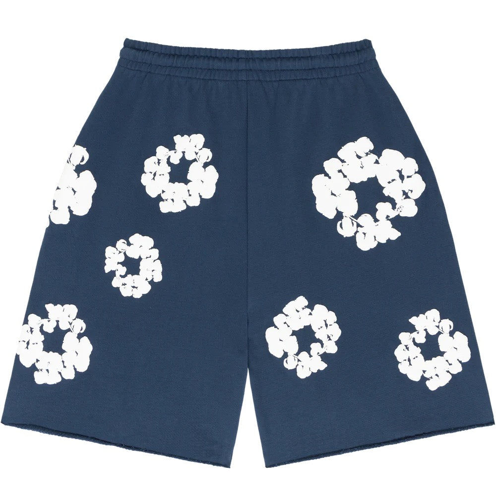 "Flower Shorts" Navy Blue