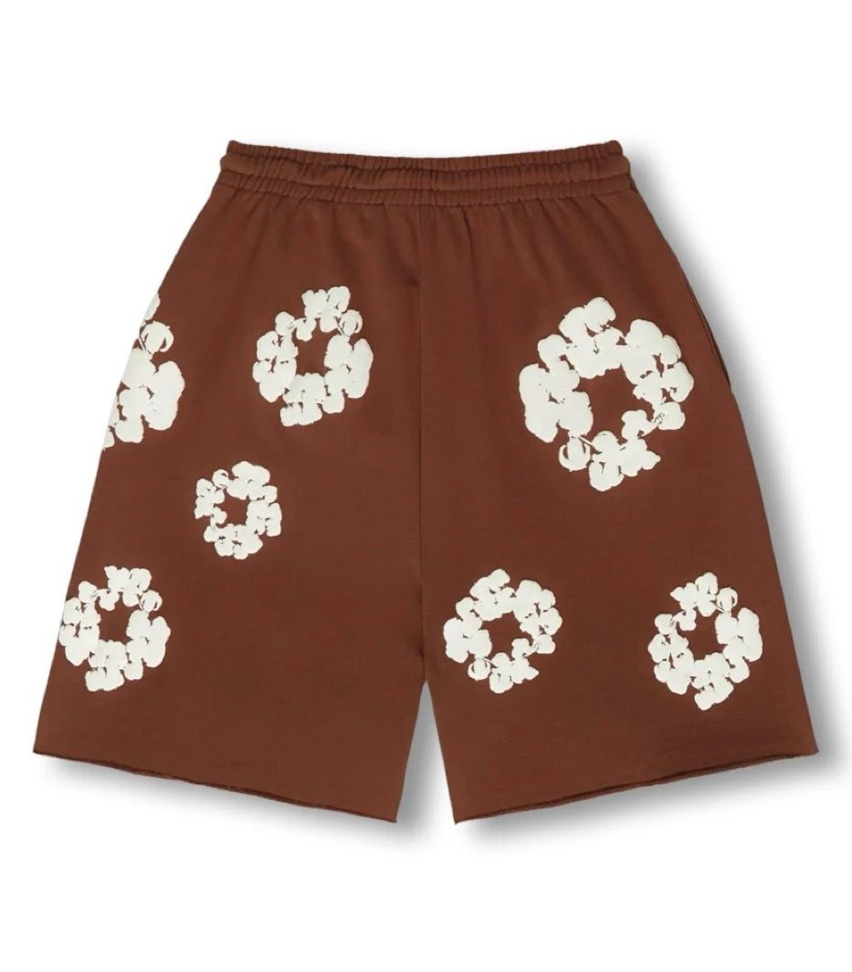 "Flower Shorts" Brown