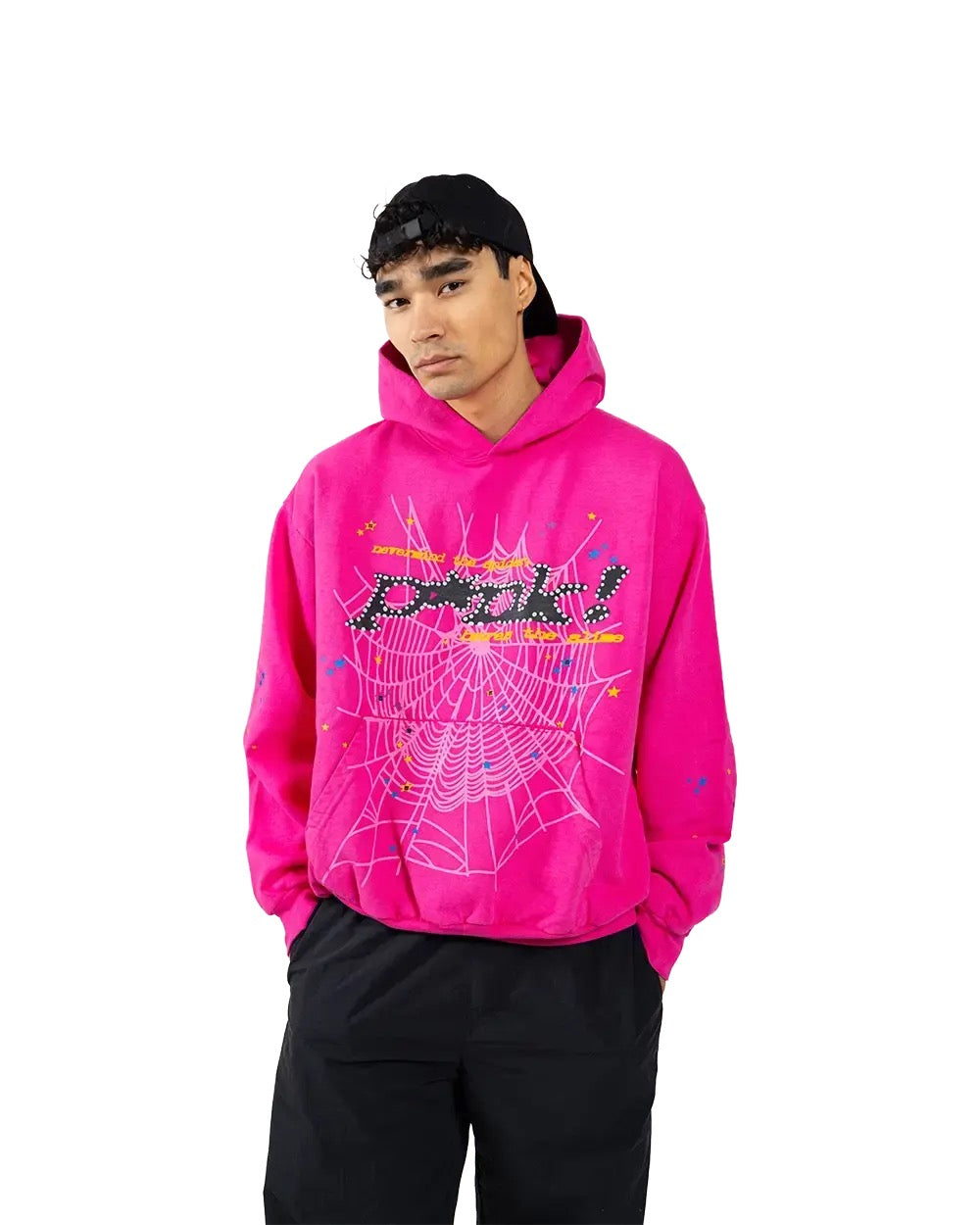 "Sp5der-Hoodie" Pink