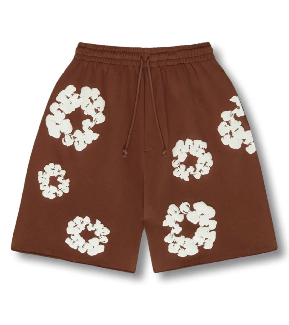 "Flower Shorts" Brown