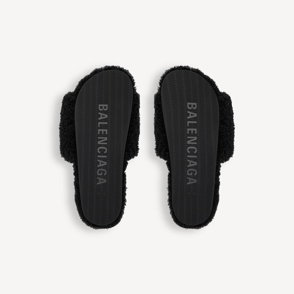 "Balenci" Fur Slides